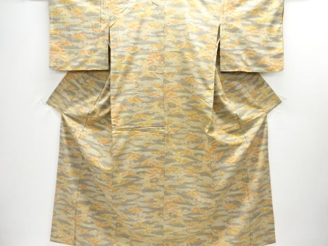 JAPANESE KIMONO / TSUMUGI / WOVEN SCENERY OF HOUSE